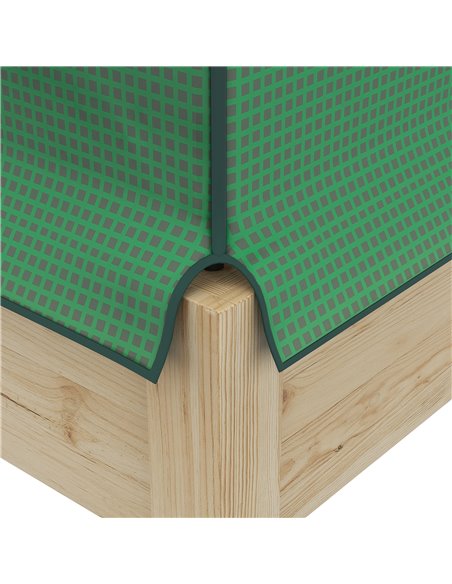 Outsunny Wooden Planter Box with PE Greenhouse Cover and Bed Liner, Raised Garden Bed for Vegetables, Flowers, Herbs 84H-022V00G - pic 39035 | FastDaddyshop