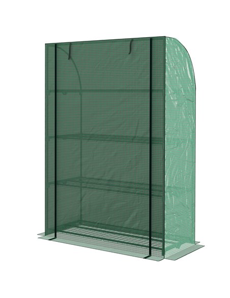 Outsunny 4 Tier Mini Greenhouse with Reinforced PE Cover, Green 845-938V00GN - pic 39063 | FastDaddyshop