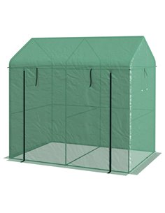 Outsunny Greenhouse, Walk-in Garden Grow House, Green 845-939V00GN