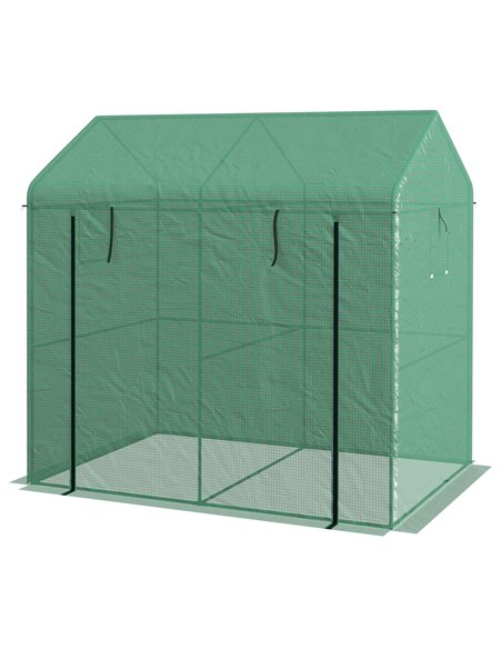 Outsunny Greenhouse, Walk-in Garden Grow House, Green 845-939V00GN - pic 39081 | FastDaddyshop