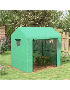 Outsunny Greenhouse, Walk-in Garden Grow House, Green 845-939V00GN 2