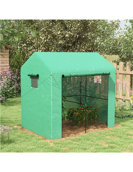Outsunny Greenhouse, Walk-in Garden Grow House, Green 845-939V00GN - pic 39082 | FastDaddyshop