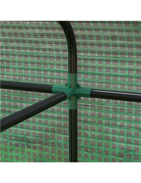 Outsunny Greenhouse, Walk-in Garden Grow House with Roll-up Door and Mesh Windows, 200 x 140 x 200cm, Green 845-939V00GN - pic 39088 | FastDaddyshop