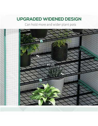 Outsunny 5 Tier Widened Mini Greenhouse, White 845-937V00WT