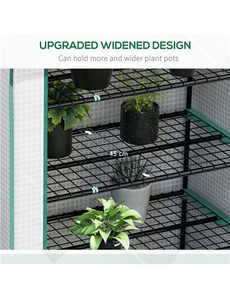 Outsunny 5 Tier Widened Mini Greenhouse, White 845-937V00WT - pic 39102 | FastDaddyshop