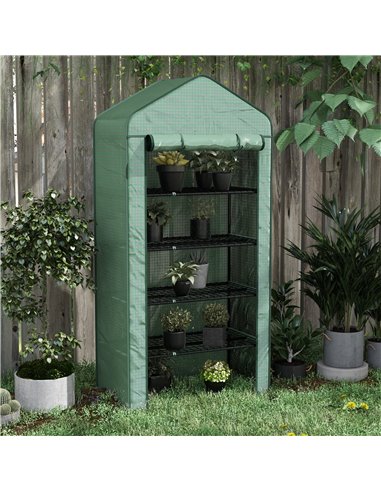 Outsunny 5 Tier Widened Mini Greenhouse, Green 845-937V00GN