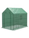 Outsunny Walk-in Greenhouse with 3 Tier Shelves, Green 845-931V00GN