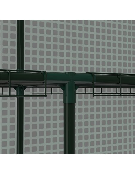 Outsunny Walk-in Greenhouse w/ 3 Tier Shelves, Green House Garden Grow House w/ PE Cover, Roll-up Door, Mesh Windows, 140 x 213  - pic 39125 | FastDaddyshop