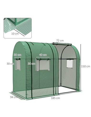 Outsunny Tomato Greenhouse, Garden Growhouse, Green 845-956V00GN