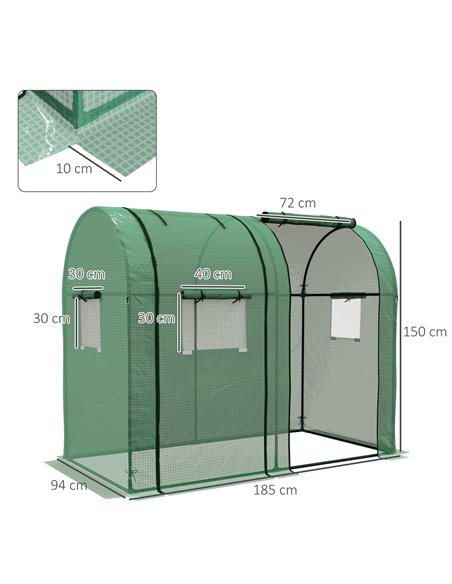 Outsunny Tomato Greenhouse, Garden Growhouse, Green 845-956V00GN - pic 39128 | FastDaddyshop