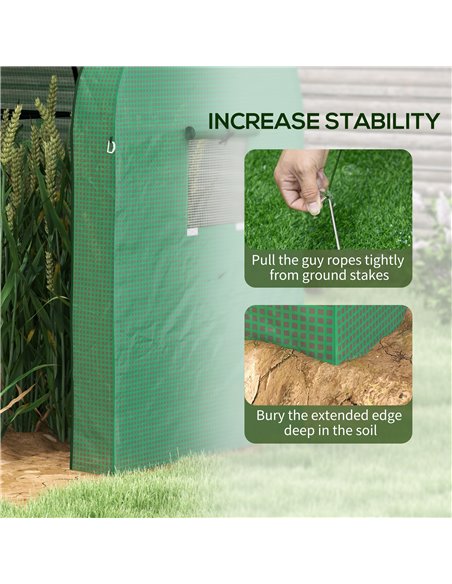 Outsunny Tomato Greenhouse, Garden Growhouse with 2 Roll-up Doors and 4 Mesh Windows, Portable Indoor Outdoor Green House, 185 x - pic 39132 | FastDaddyshop
