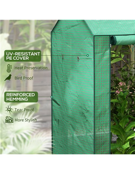 Outsunny 2-Room Green House, Mini Greenhouse, Green 845-957V00GN - pic 39139 | FastDaddyshop