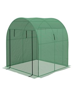 Outsunny Polytunnel Greenhouse Walk-in Grow House, Green 845-958V00GN