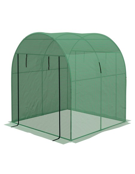 Outsunny Polytunnel Greenhouse Walk-in Grow House, Green 845-958V00GN - pic 39144 | FastDaddyshop