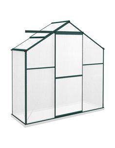Outsunny 6 x 2.5ft Polycarbonate Walk-In Greenhouse, Green 845-950V00GN