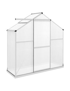 Outsunny 6 x 2.5ft Polycarbonate Walk-In Greenhouse, Silver 845-950V00SR
