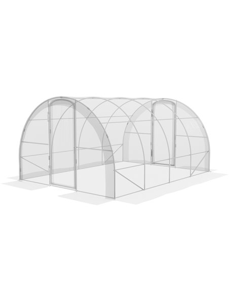 Outsunny Polytunnel Greenhouse Walk-in Grow House, 4 x 3 x 2m, Clear 84H-004V01CR - pic 39216 | FastDaddyshop