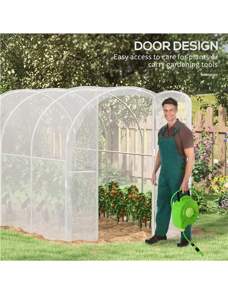 Outsunny Polytunnel Greenhouse Walk-in Grow House, 3 x 2 x 2m, Clear 84H-004V00CR - pic 39229 | FastDaddyshop