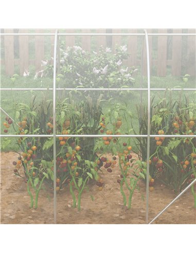 Outsunny Polytunnel Greenhouse Walk-in Grow House with PE Cover, Door and Galvanised Steel Frame, 3 x 2 x 2m, Clear 84H-004V00CR