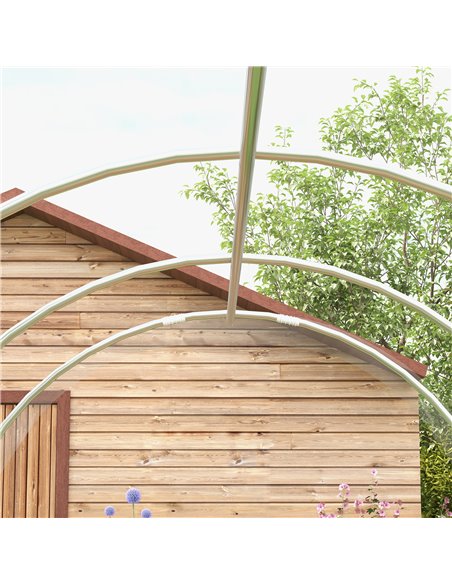 Outsunny Polytunnel Greenhouse Walk-in Grow House with PE Cover, Door and Galvanised Steel Frame, 3 x 2 x 2m, Clear 84H-004V00CR - pic 39232 | FastDaddyshop