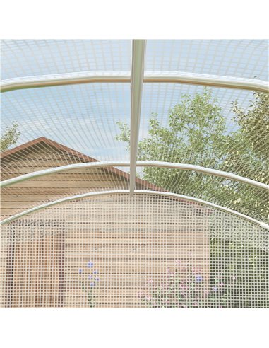 Outsunny Polytunnel Greenhouse Walk-in Grow House with UV-resistant PE Cover, Door and Galvanised Steel Frame, 2 x 2 x 2m, White
