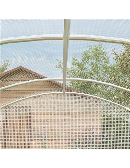 Outsunny Polytunnel Greenhouse Walk-in Grow House with UV-resistant PE Cover, Door and Galvanised Steel Frame, 2 x 2 x 2m, White - pic 39241 | FastDaddyshop