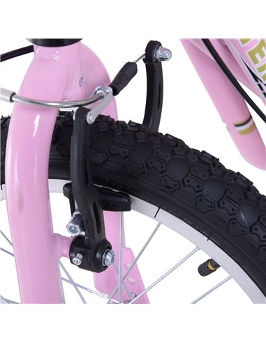 HOMCOM Air Tyre Scooter Adult Teen Push Scooter With Tyres Kids Stunt Scooter Ride On Alloy Wheel Pneumatic Tyres Pink
