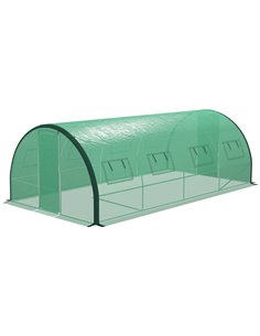 Outsunny Walk-in Polytunnel Greenhouse, 6 x 3(m), Green 84H-033V00GN