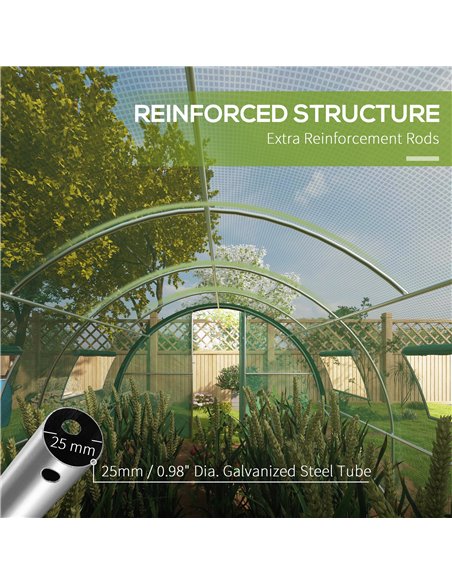 Outsunny Walk-in Polytunnel Greenhouse, 6 x 3(m), Green 84H-033V00GN - pic 39256 | FastDaddyshop