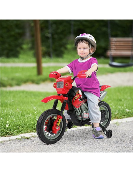 HOMCOM 6V Kids Child Electric Motorbike Ride on Motorcycle Scooter Children Toy Gift (Red) - pic 3926 | FastDaddyshop