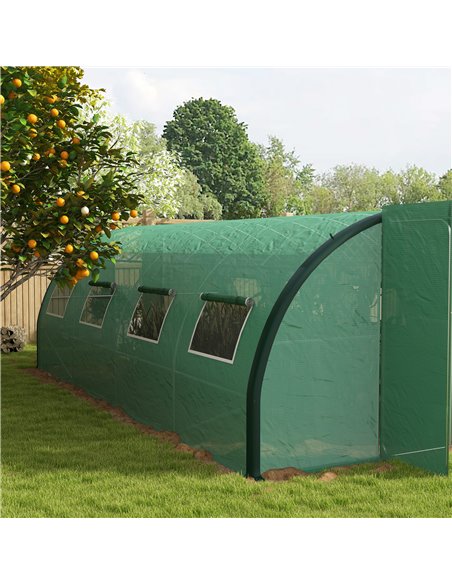 Outsunny Polyethylene Upgraded Structure Walk-in Polytunnel Greenhouse, 6 x 3(m), Green 84H-033V00GN - pic 39260 | FastDaddyshop