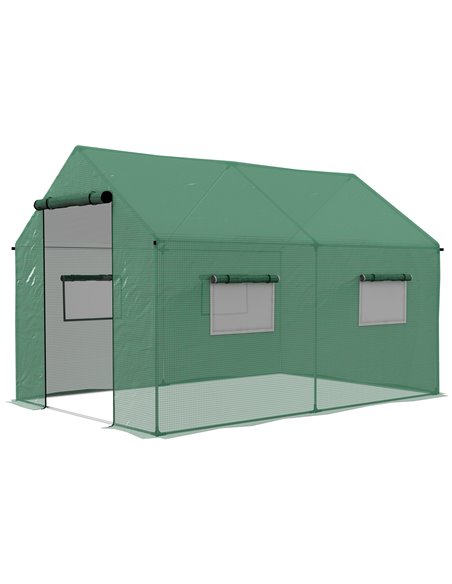 Outsunny Polyethylene Walk-in Polytunnel Greenhouse, 2 x 3(m), Green 84H-074V00GN - pic 39261 | FastDaddyshop
