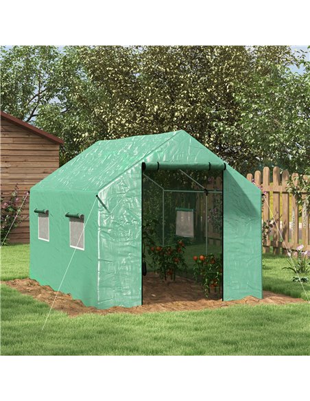 Outsunny Polyethylene Walk-in Polytunnel Greenhouse, 2 x 3(m), Green 84H-074V00GN - pic 39262 | FastDaddyshop