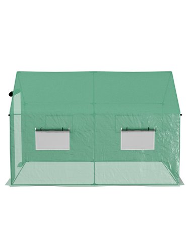 Outsunny Polyethylene Walk-in Polytunnel Greenhouse, 2 x 3(m), Green 84H-074V00GN