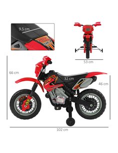 HOMCOM 6V Kids Child Electric Motorbike Ride on Motorcycle Scooter Children Toy Gift (Red) 2