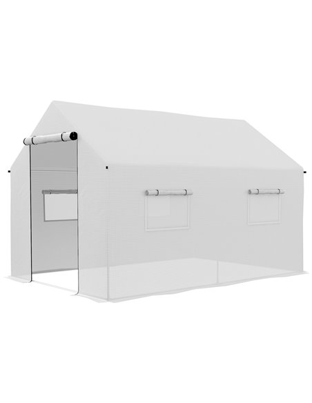 Outsunny Polyethylene Walk-in Polytunnel Greenhouse, 2 x 3(m), White 84H-074V00WT - pic 39270 | FastDaddyshop