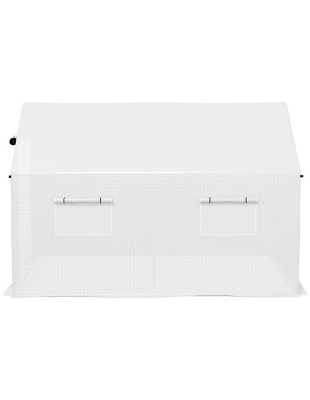 Outsunny Polyethylene Walk-in Polytunnel Greenhouse, 2 x 3(m), White 84H-074V00WT - pic 39277 | FastDaddyshop