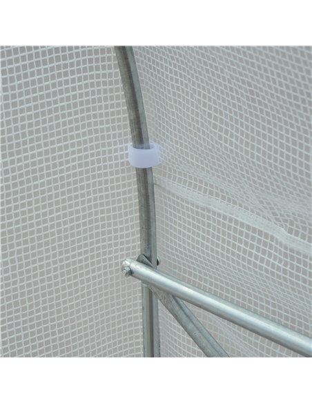 Outsunny Walk-In Tunnel Greenhouse with Replacement Cover, Outdoor Growhouse with PE Cover, Roll Up Door and 6 Windows, 4.5 x 3  - pic 39305 | FastDaddyshop