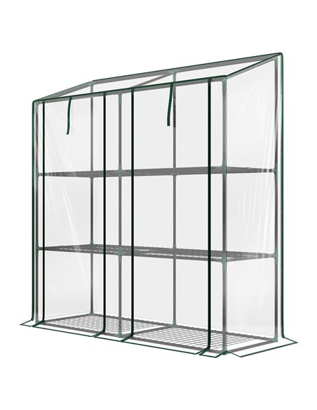 Outsunny 3 Tier 6 Wire Shelves Reinforced Mini Greenhouse, Clear 84H-065V00CR - pic 39306 | FastDaddyshop