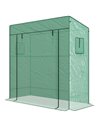 Outsunny PE Cover Walk-in Outdoor Greenhouse, Green 84H-063V00GN