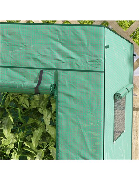 Outsunny PE Cover Walk-in Outdoor Greenhouse, Green 84H-063V00GN - pic 39323 | FastDaddyshop