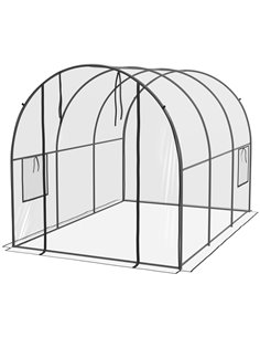 Outsunny Polytunnel Greenhouse Walk-in Grow Hous, Clear 84H-070V00CR