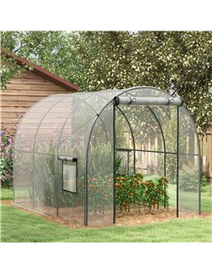 Outsunny Polytunnel Greenhouse Walk-in Grow Hous, Clear 84H-070V00CR 2