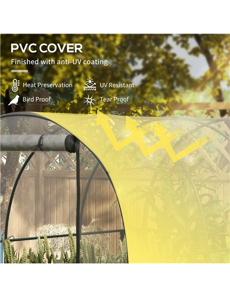 Outsunny Polytunnel Greenhouse Walk-in Grow Hous, Clear 84H-070V00CR - pic 39336 | FastDaddyshop