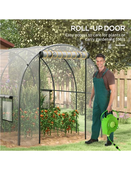 Outsunny Polytunnel Greenhouse Walk-in Grow Hous, Clear 84H-070V00CR - pic 39337 | FastDaddyshop