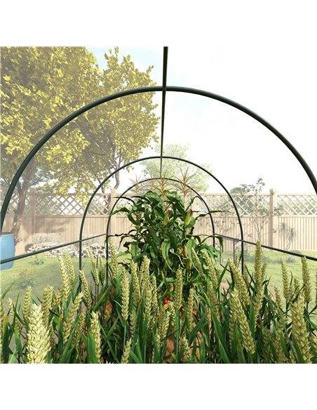 Outsunny Polytunnel Greenhouse Walk-in Grow House with Plasric Cover, Door, Mesh Window and Steel Frame, 3 x 2 x 2m, Clear 84H-0 - pic 39341 | FastDaddyshop