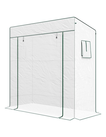 Outsunny PE Cover Walk-in Outdoor Greenhouse, White 84H-063V00WT - pic 39342 | FastDaddyshop