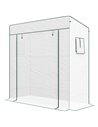 Outsunny PE Cover Walk-in Outdoor Greenhouse, White 84H-063V00WT