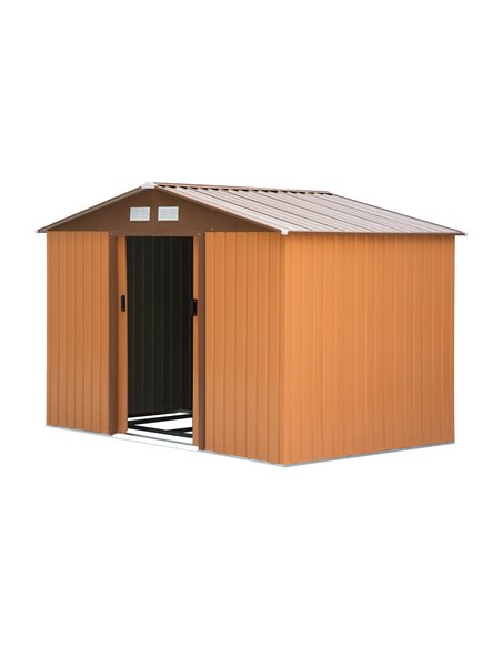 Outsunny 9 x 6FT Garden Metal Storage Shed, Yellow 845-031YL - pic 39388 | FastDaddyshop