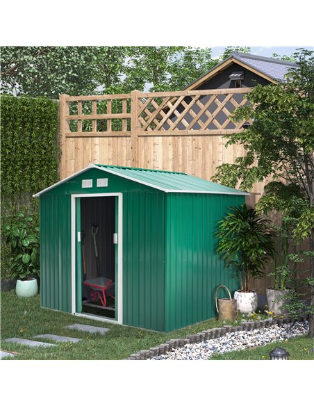 Outsunny 9 x 6 FT Large Lockable Garden Shed, Green 845-031GN - pic 39397 | FastDaddyshop